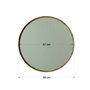 Hanah Home Espejo Decorativo Yuvarlak Ceviz A707 Nogal